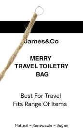 Hamg tag for James&Co Merry Travel Toiletry Bag