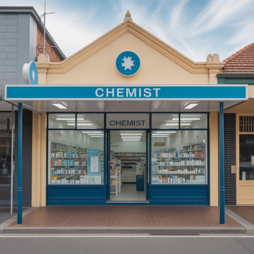 front externior view of Australian chemist store