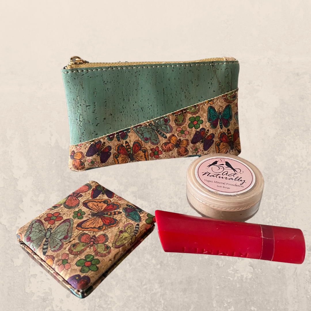 CONNIE purse and mirror duo with makeup