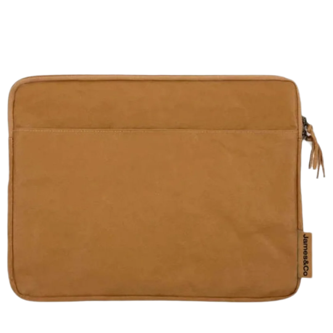 James&Co Laptop Computer Cover Eco Washable Paper - BEV I B2B Sydney Tan