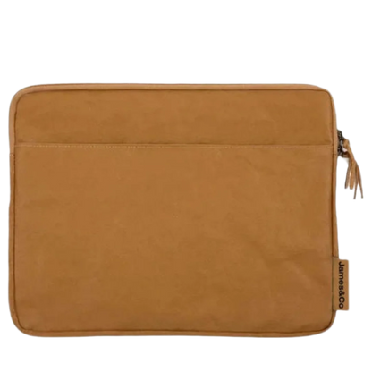 James&Co Laptop Computer Cover Eco Washable Paper - BEV I B2B Sydney Tan