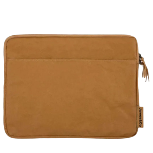 James&Co Laptop Computer Cover Eco Washable Paper - BEV I B2B Sydney Tan
