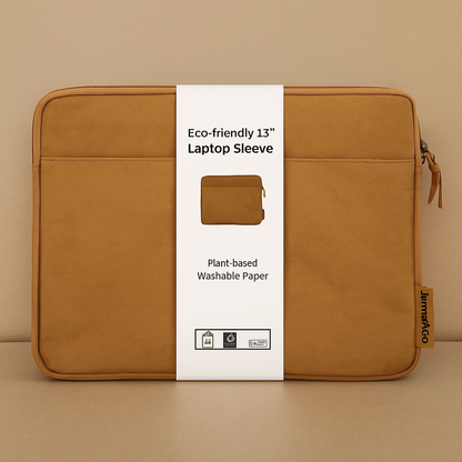James&Co sustainable laptop sleeve with label