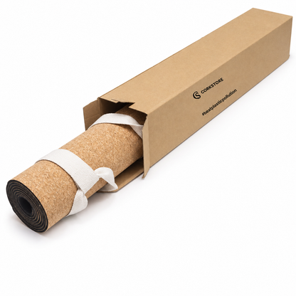 PAULA Cork Yoga Mat – Natural Rubber Base, 5mm
