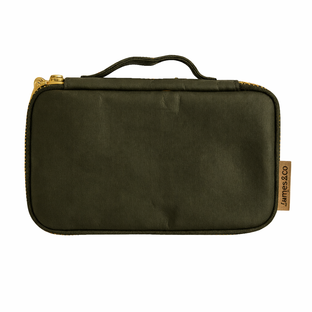 ELSA khaki travel purse made in eco washable paper