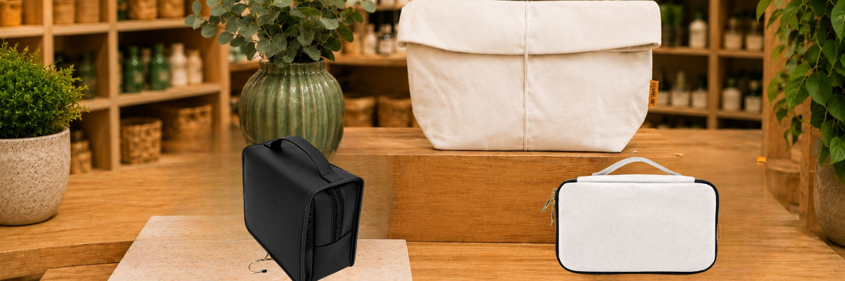 image of James&Co washable paper pouches on counter in store