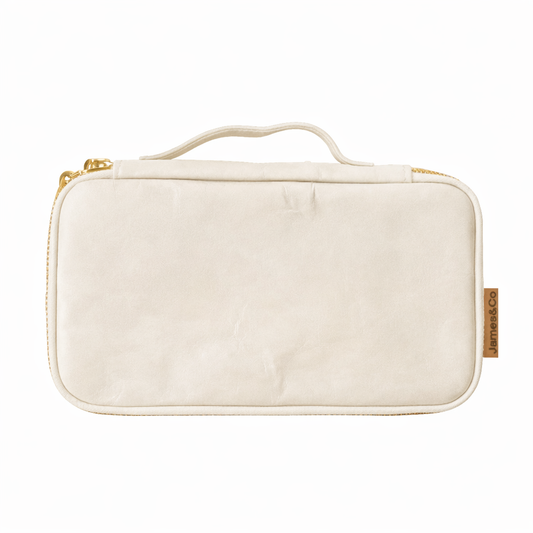 MERRY travel toiletries bag off-white colour in washable paper