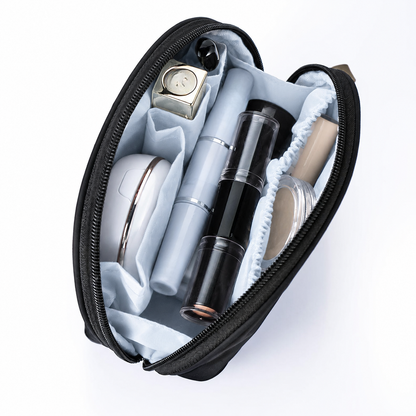 Organiser CARA open cosmetics makeup bag showing cosmetics