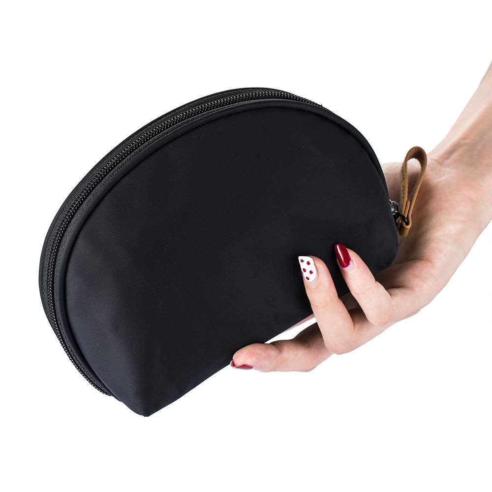 CARA NEW PRODUCT Cosmetics Makeup Canvas Organiser Half Moon Pouch Large Size