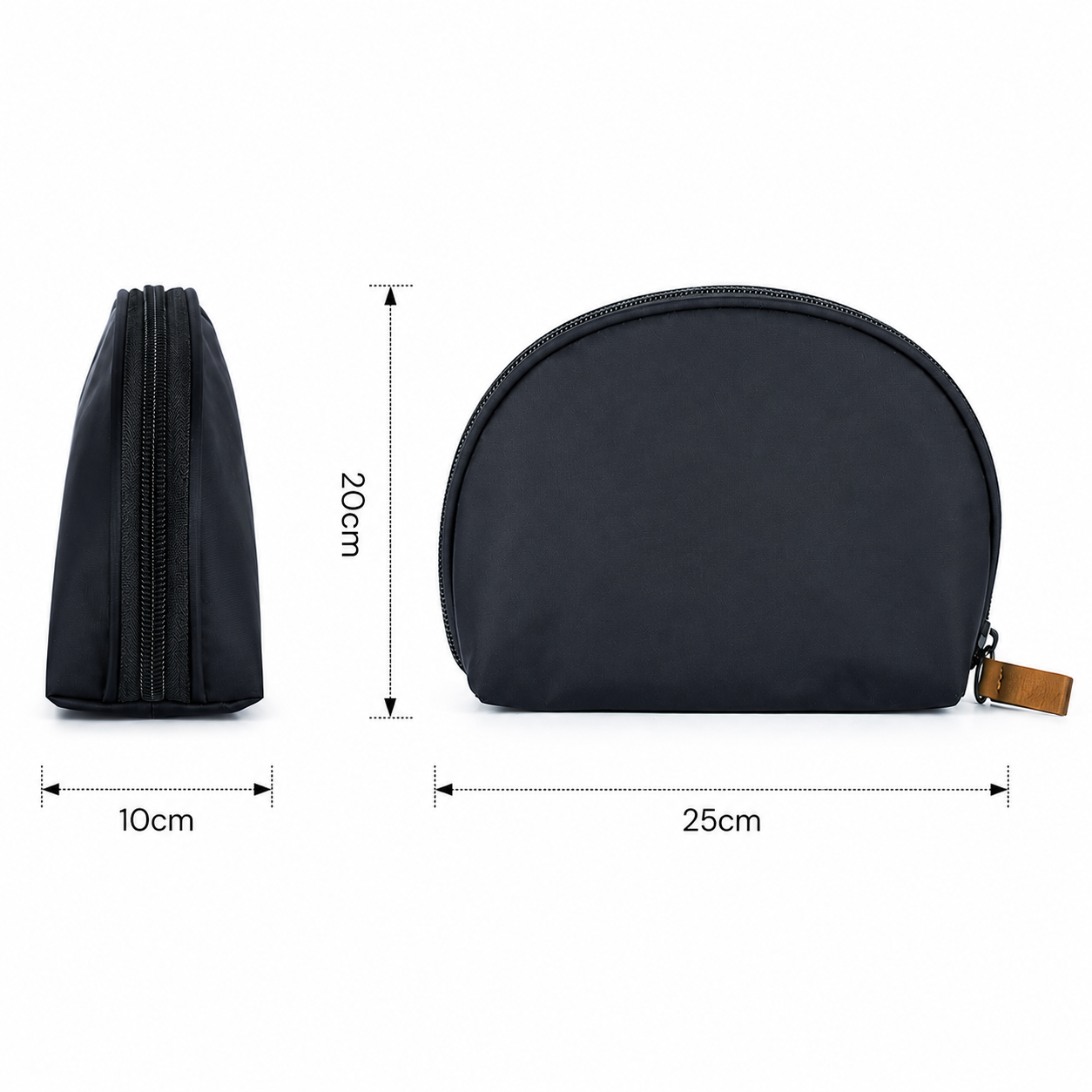 CARA NEW PRODUCT Cosmetics Makeup Canvas Organiser Half Moon Pouch Large Size