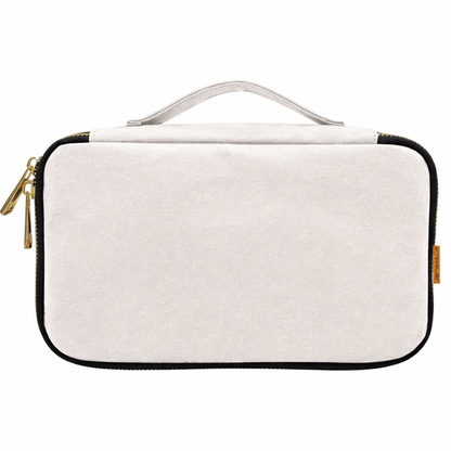 MERRY travel toiletries bag off-white colour in washable paper w black 