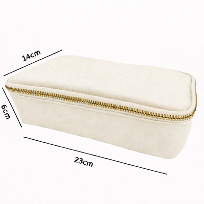 Toiletries Cosmetics Bag in Washable Paper Off-White | MERRY